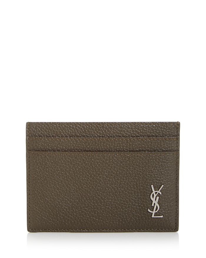 

Кожаный футляр для карт с логотипом Saint Laurent