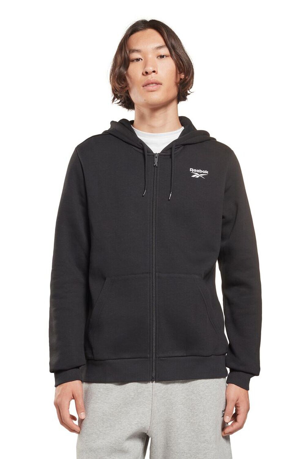

Флисовая толстовка на молнии Reebok Identity Forever 21, черный