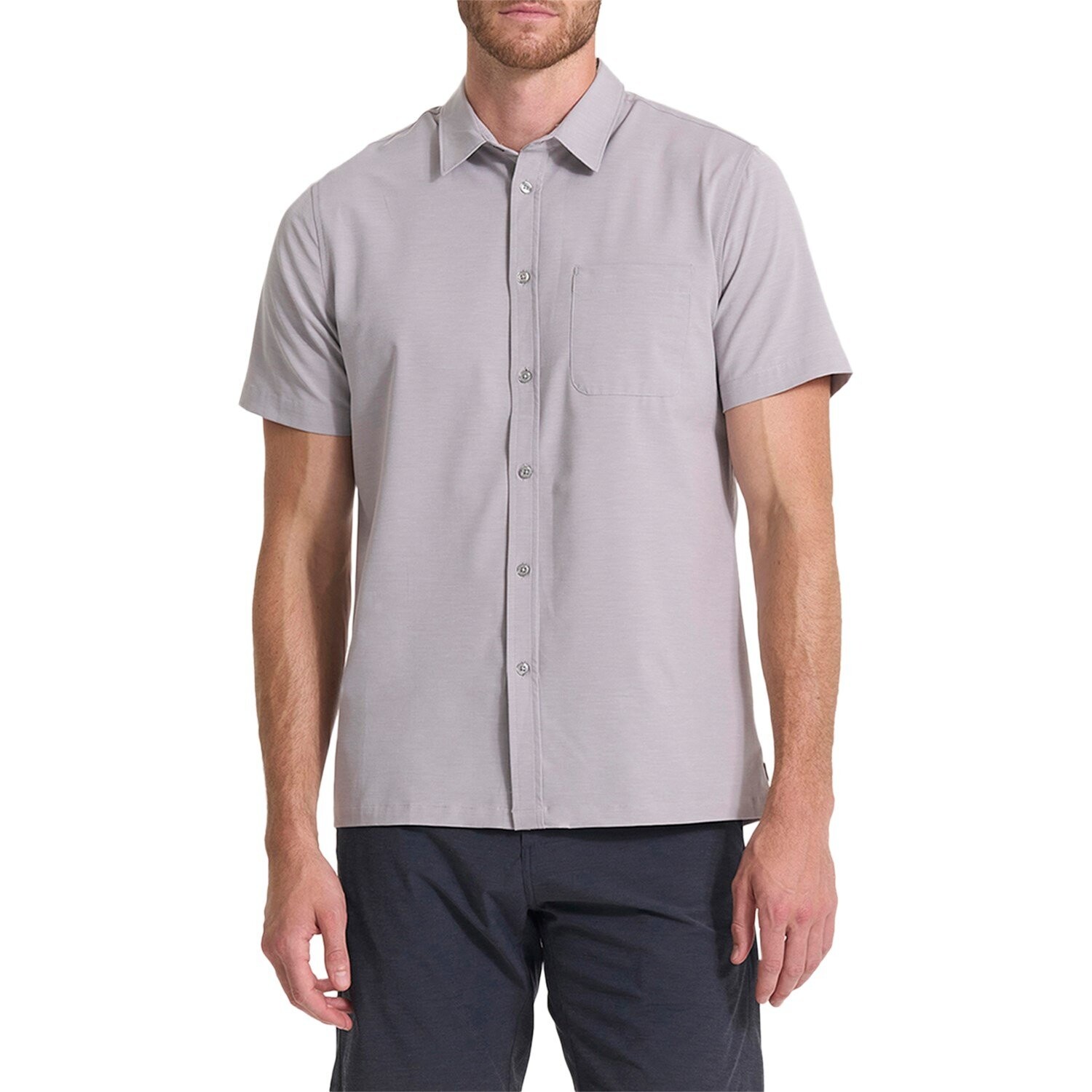 

Рубашка Vuori Short-Sleeve Bridge Button Down, цвет Fog