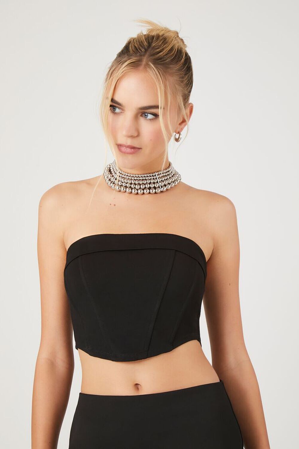 

Укороченный вязаный топ без рукавов Ponte Forever 21, черный