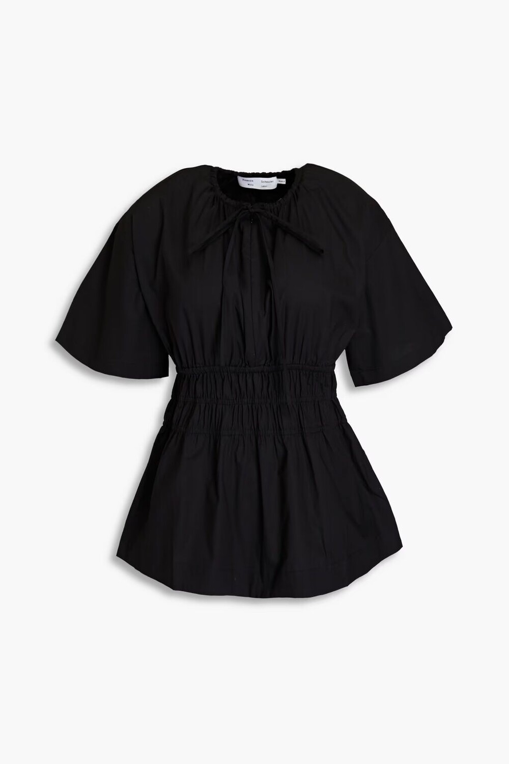 

Топ из хлопкового поплина с вырезами Proenza Schouler, черный