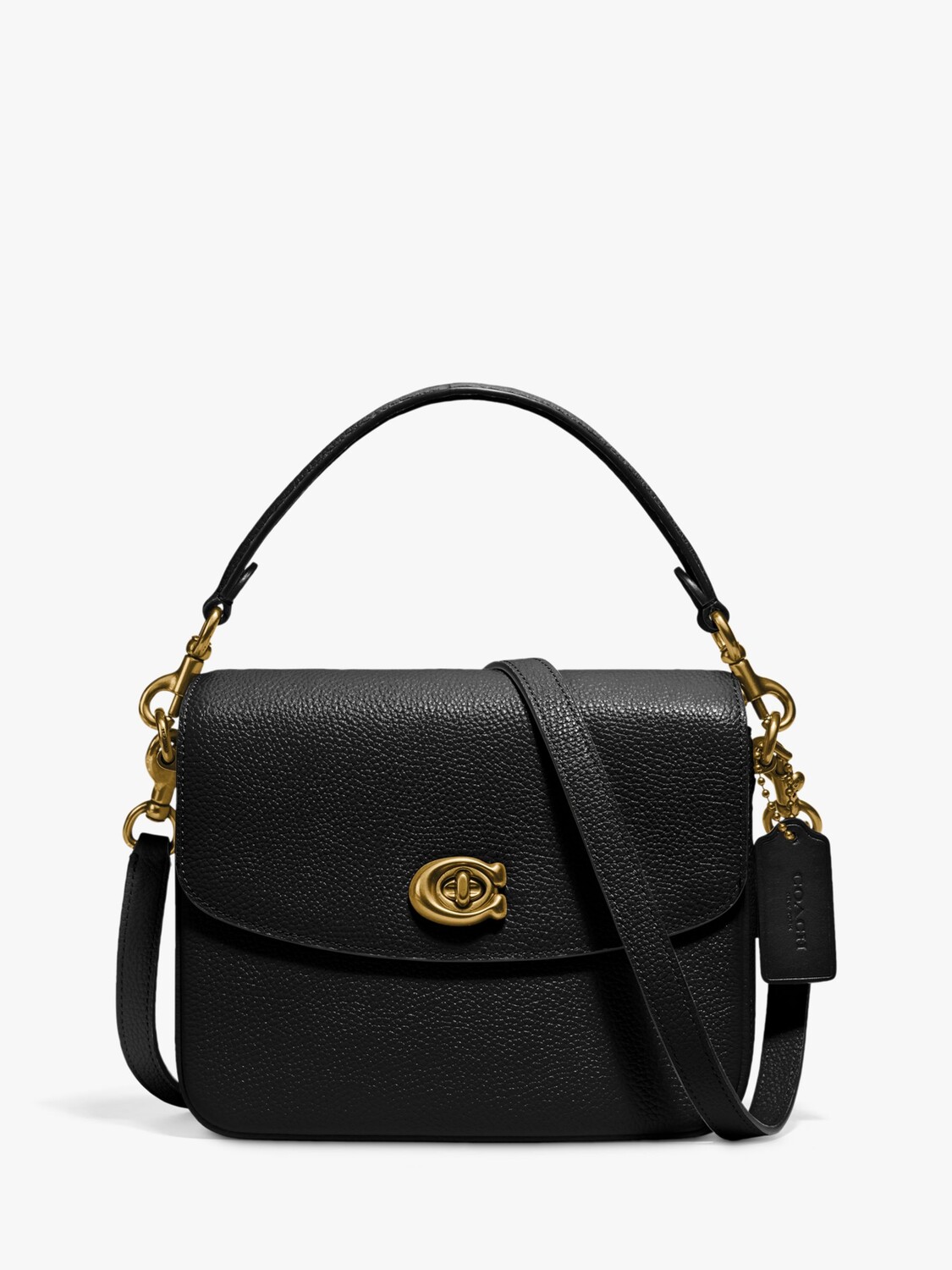 

Кожаная сумка через плечо Coach Cassie 19, черная, Черный