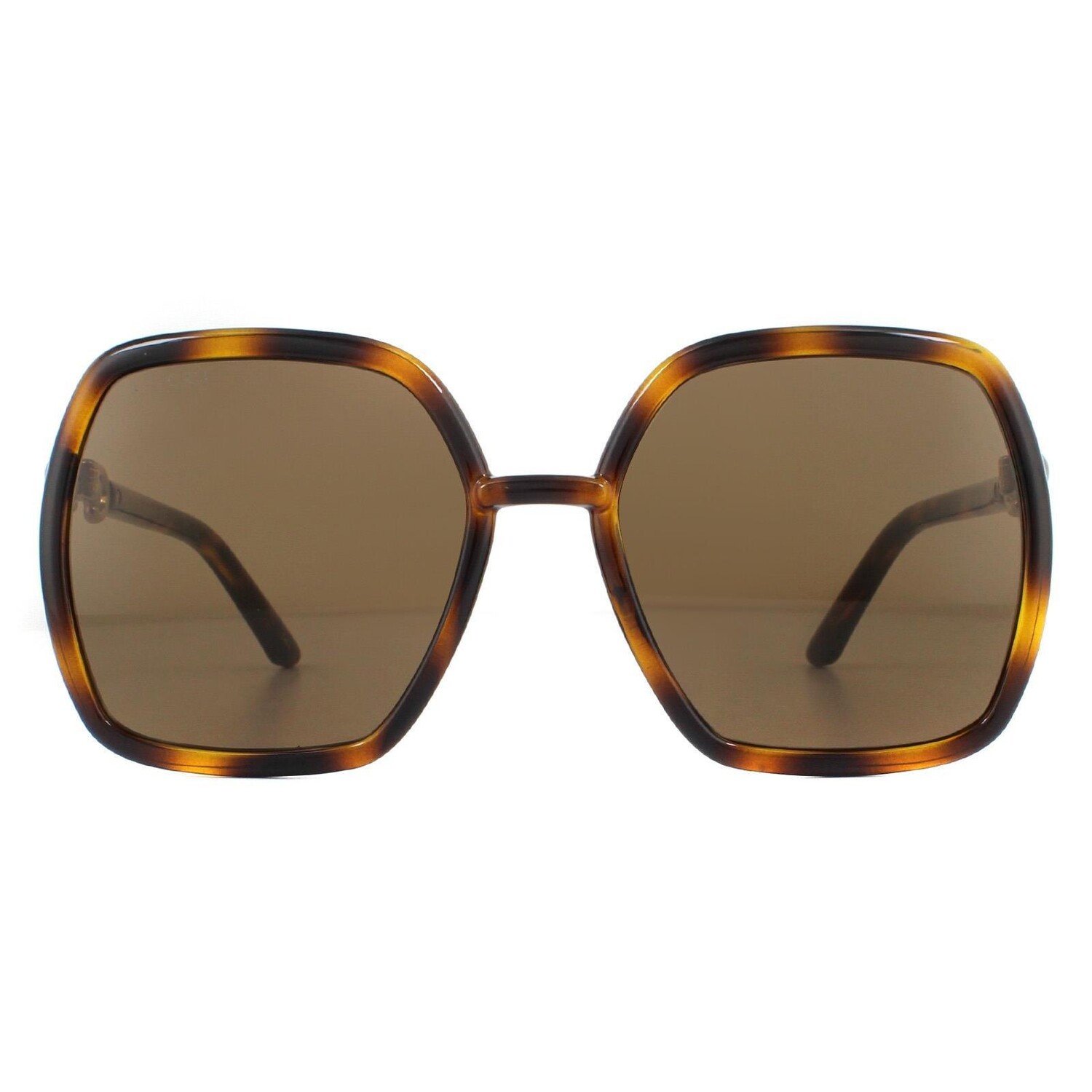 

Солнцезащитные очки Square Havana и золотисто-коричневые Gucci, коричневый