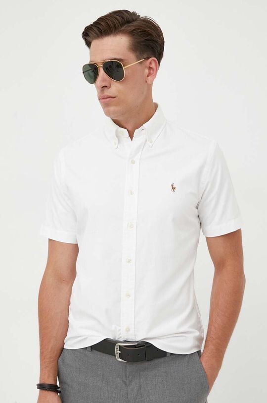 

Хлопковая рубашка Polo Ralph Lauren, белый
