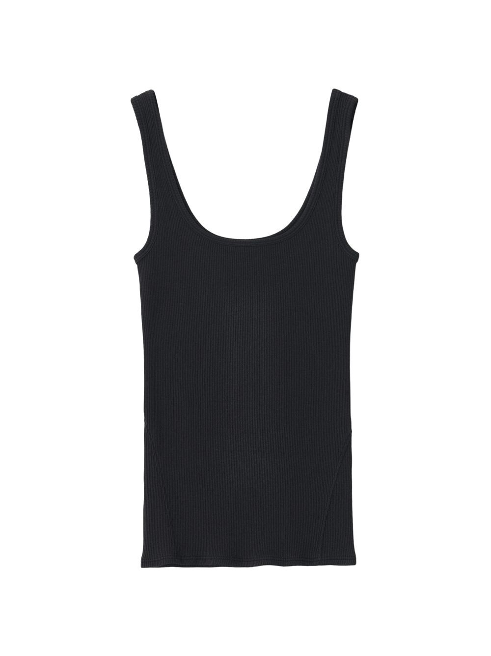 

Майка Essential из трикотажа в рубчик rag & bone, черный