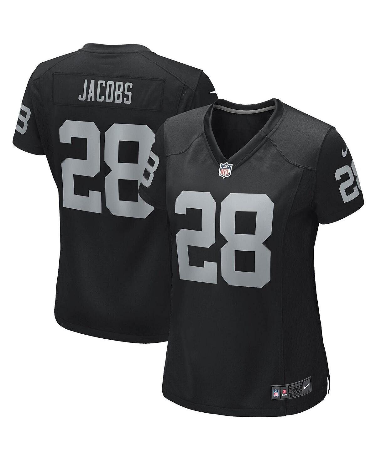 

Женская игровая майка Josh Jacobs Las Vegas Raiders Nike, черный