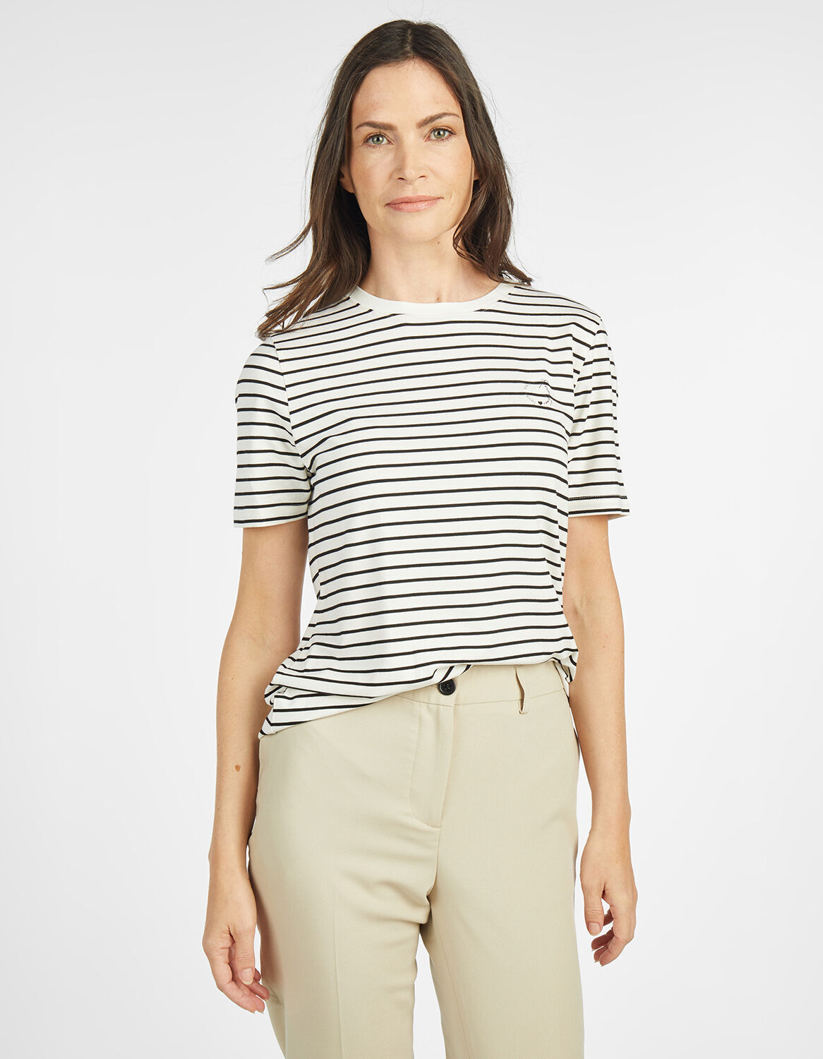 Спортивная футболка Lovely sisters Shirt Tanja, цвет off white stripe