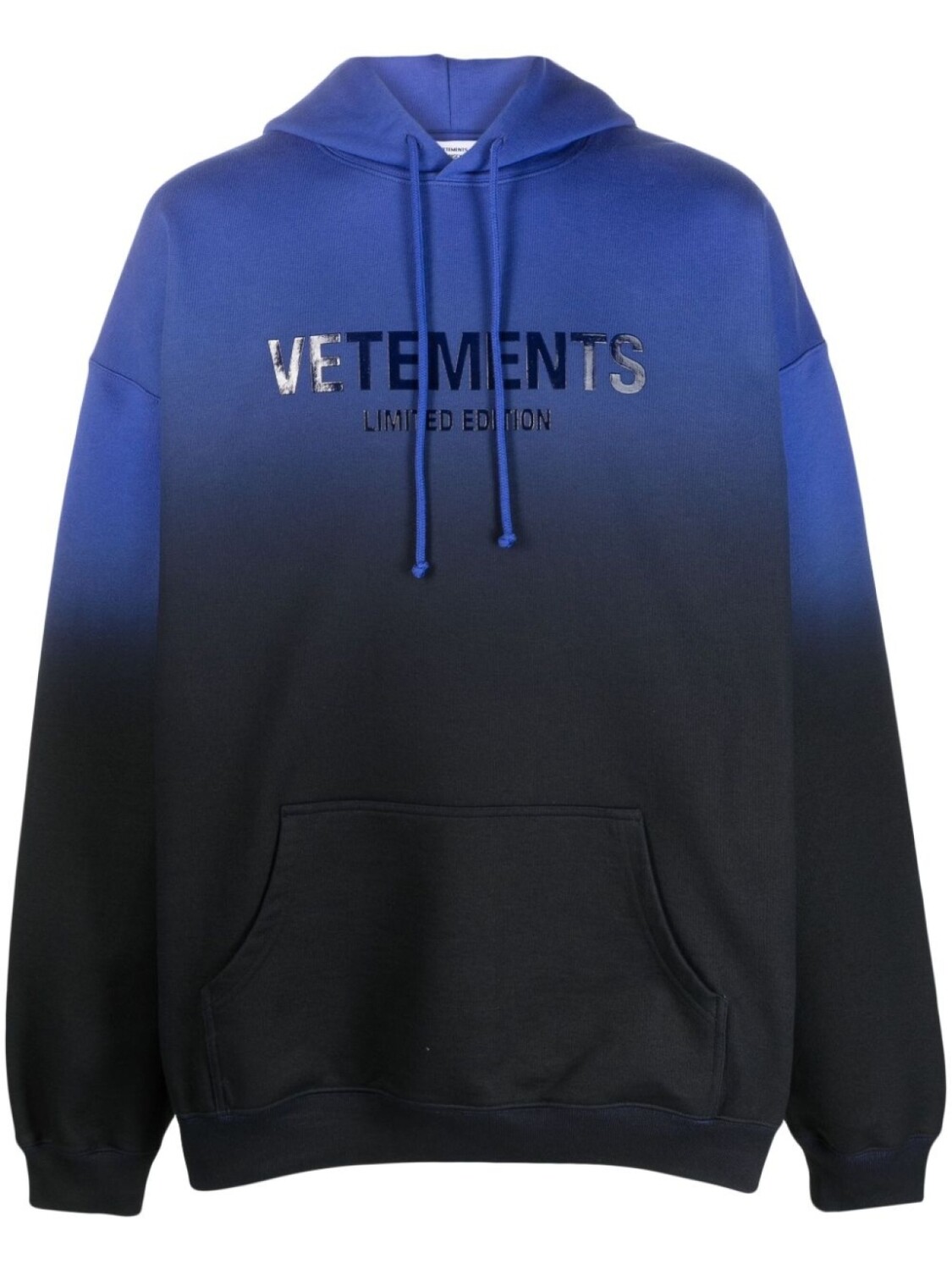 

VETEMENTS худи с выцветшим эффектом и логотипом, синий