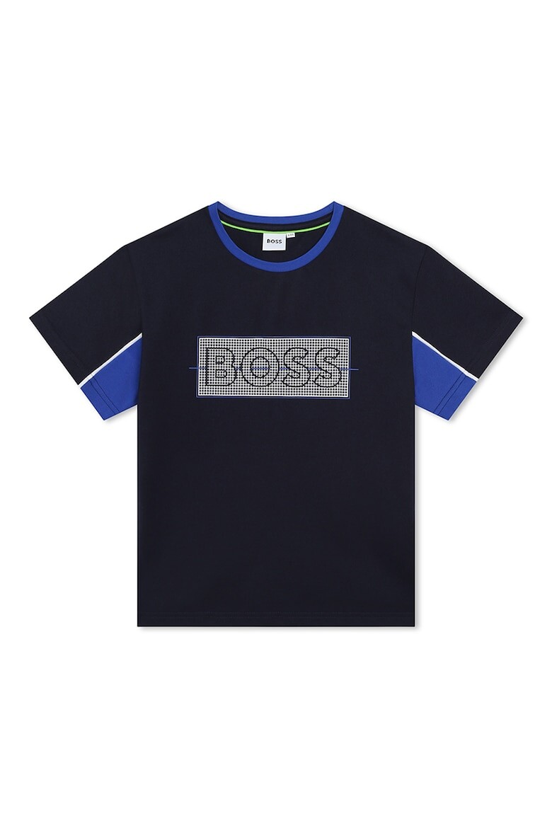 

Футболка с контрастной вставкой Boss Kidswear, синий