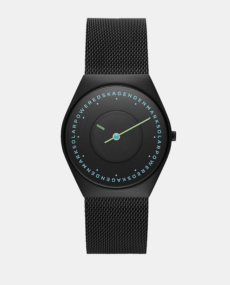 

Grenen Solar Halo SKW6874 Мужские часы с черной стальной сеткой Skagen, черный