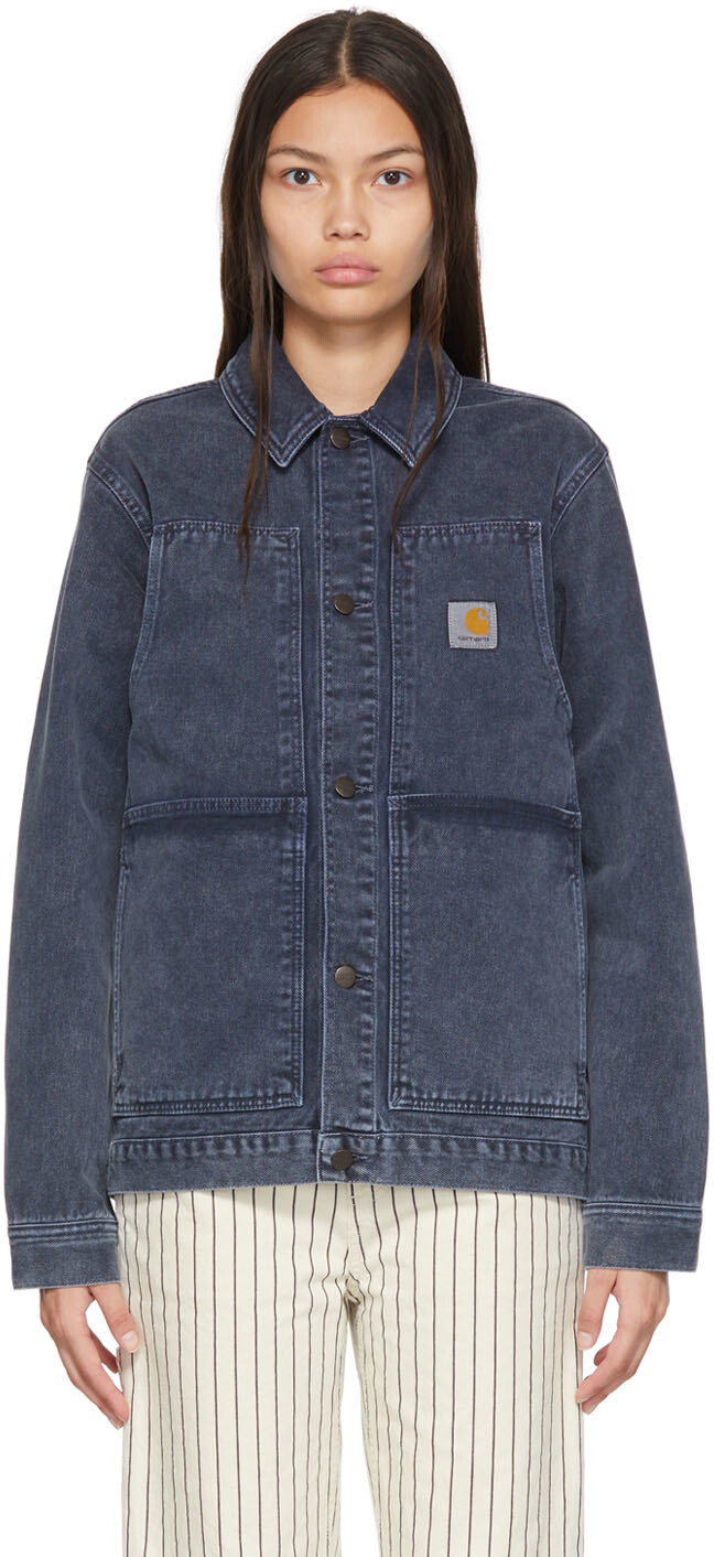 

Темно-синяя джинсовая куртка с двойным передом Carhartt Work In Progress