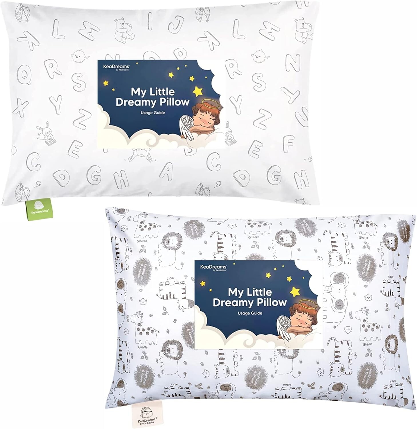 

Kea Подушка для малышей с наволочкой - 13x18 My Little Dreamy Pillow - Подушки для сна для малышей из органического хлопка, детские подушки, дорожные подушки для сна, мини-подушки, подушки для кроватей для малышей KeaBabies