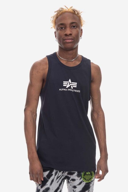 

Хлопковая футболка Basic Tank 126566 07 Alpha Industries, темно-синий