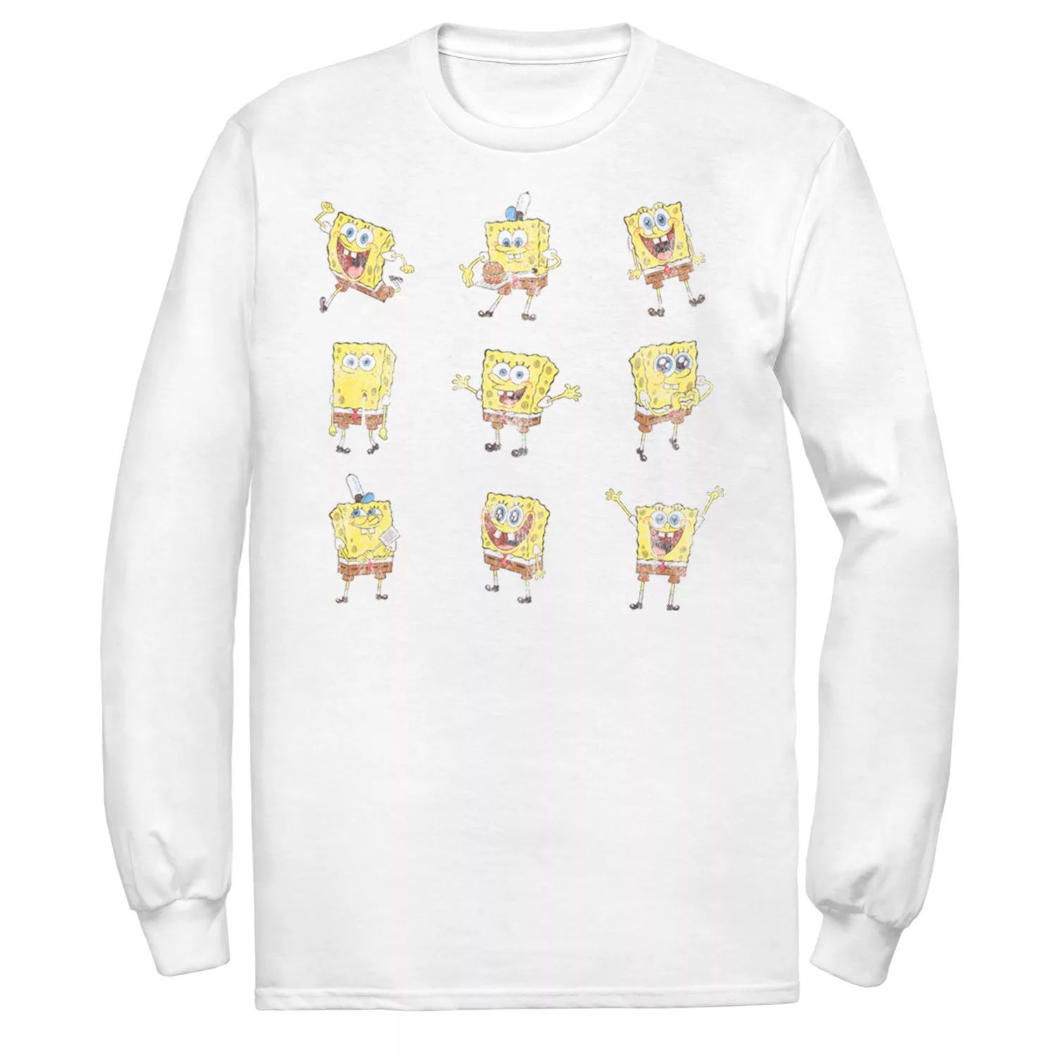 Мужская футболка Happy Poses Sponge Bob SquarePants Nickelodeon цена и фото
