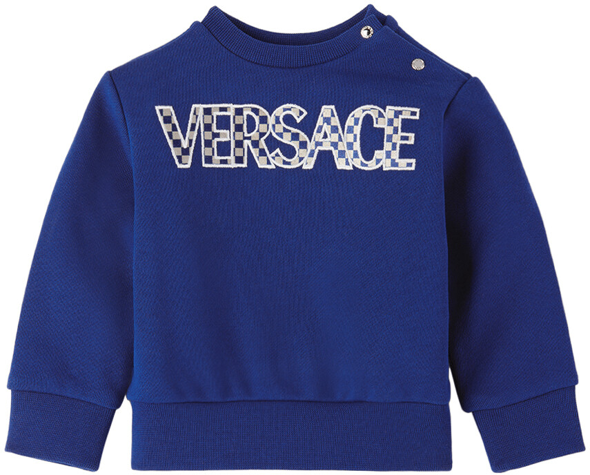 

Голубой свитшот с вышивкой Versace