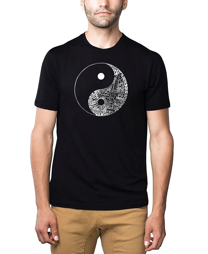 цена Мужская футболка премиум-класса Word Art - Инь Ян LA Pop Art, черный