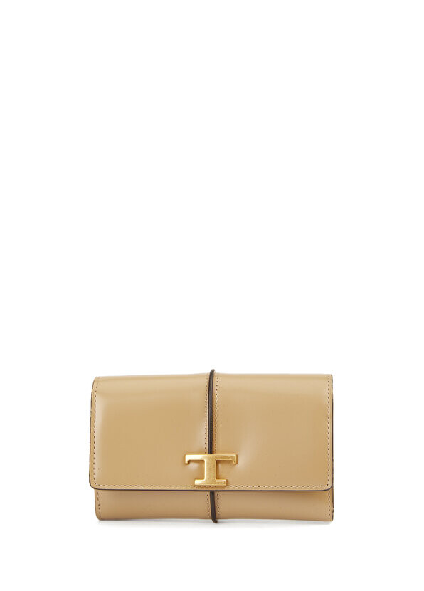 

Кремовый женский кожаный кошелек t timeless Tod's