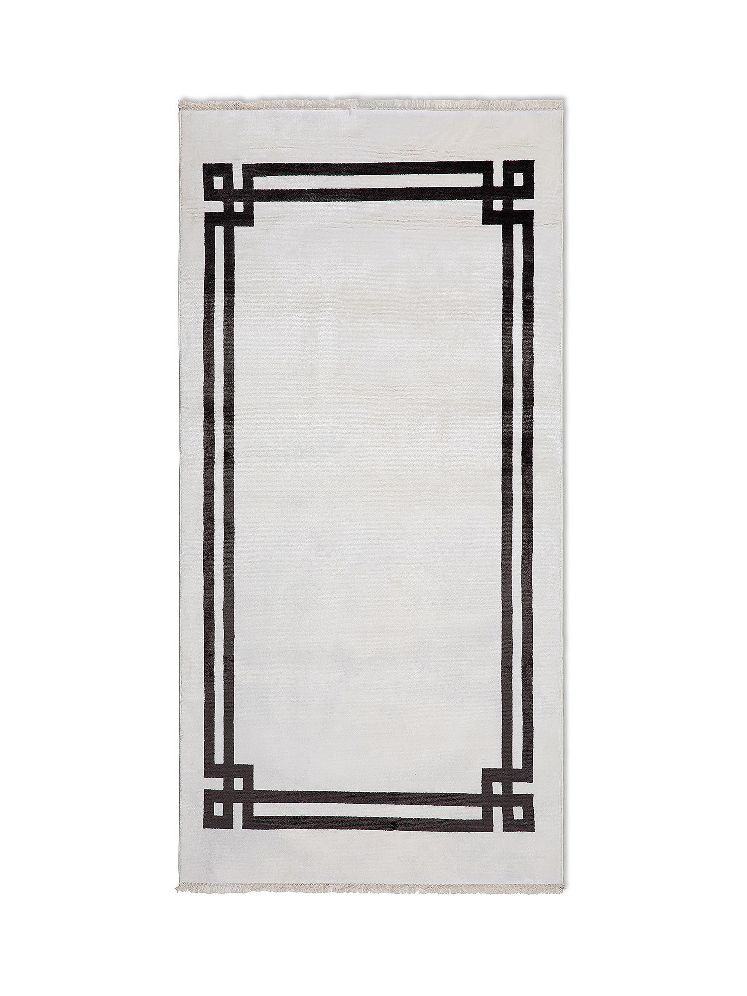 цена Бамбуковый вискозный ковер с геометрическим узором. Coincasa, белый