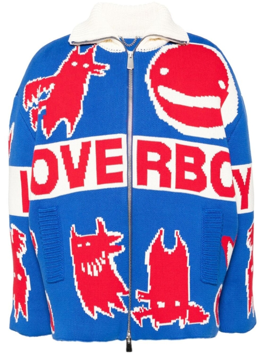 

Вязаная куртка-пуховик Charles Jeffrey Loverboy, синий