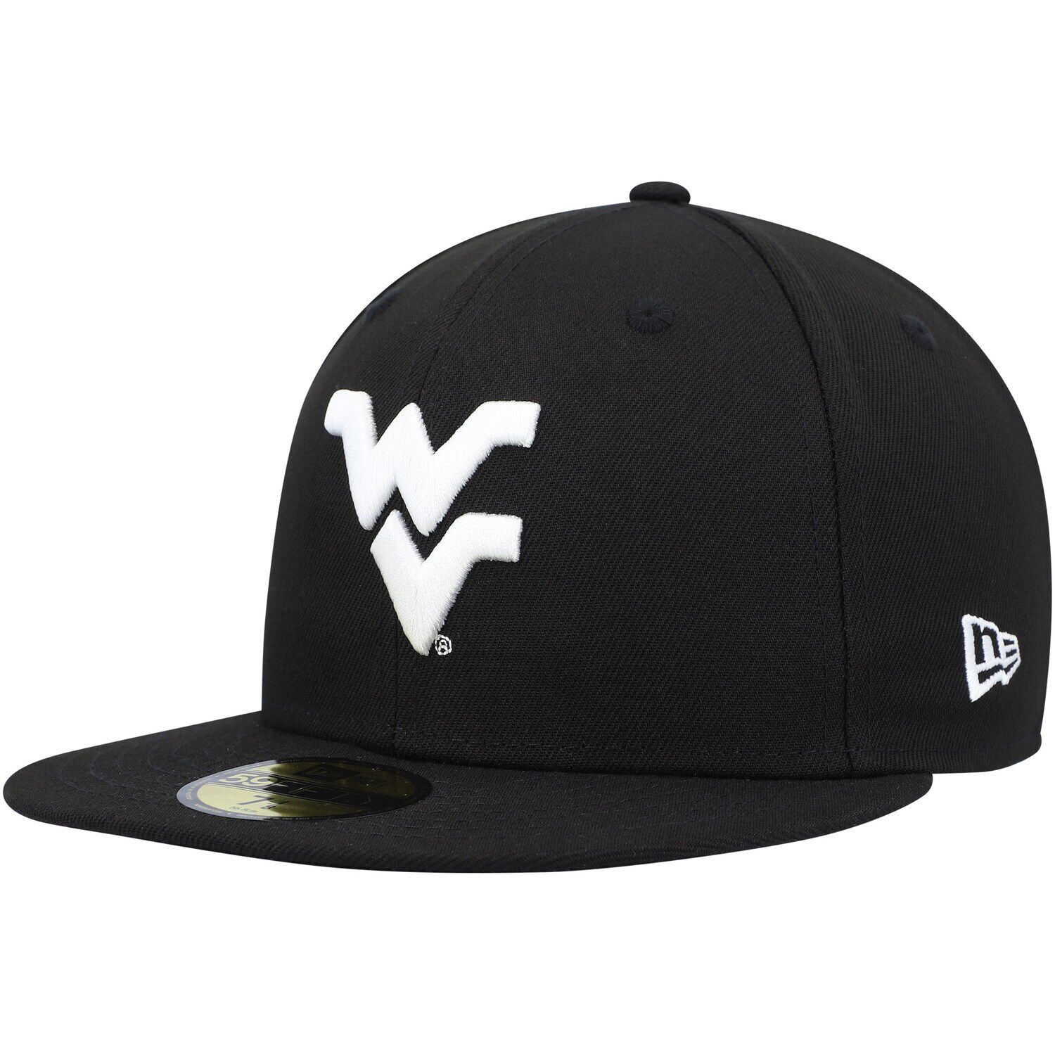 

Мужская приталенная шляпа New Era West Virginia Mountaineers черно-белая 59FIFTY