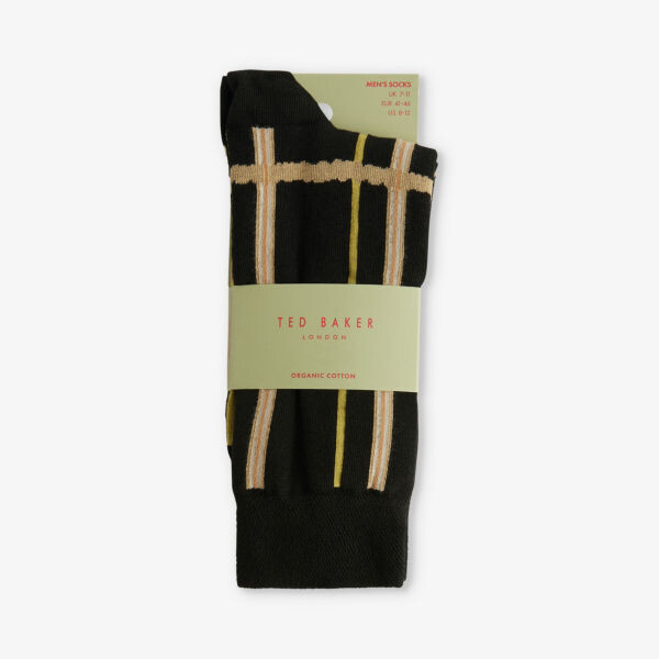 

Эластичные носки sokkate из смесового хлопка в клетку Ted Baker, черный
