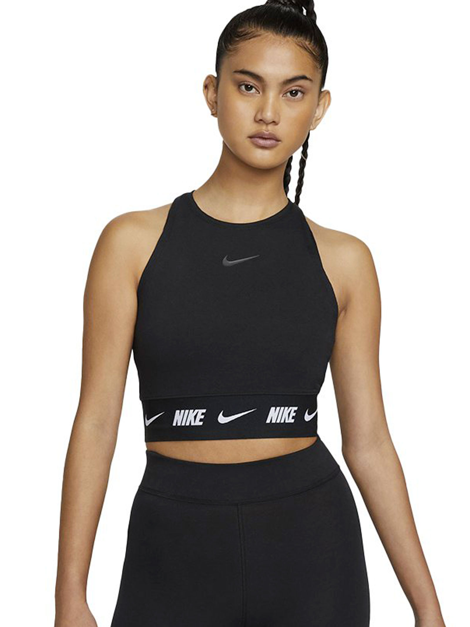 Укороченный топ Nike Спортивная одежда, черный