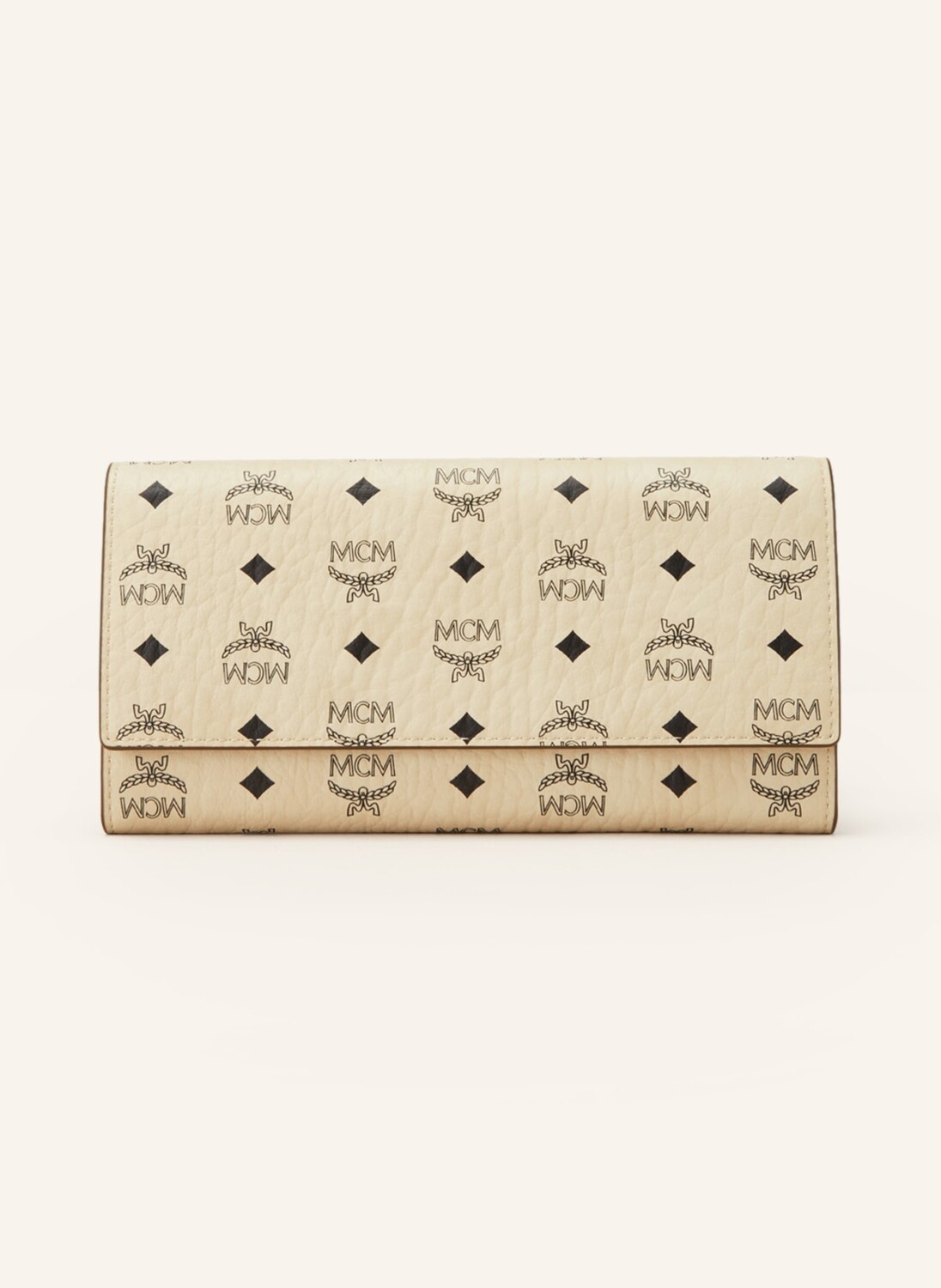 

Кошелек MCM, цвет I8001 BEIGE+BLACK LOGO