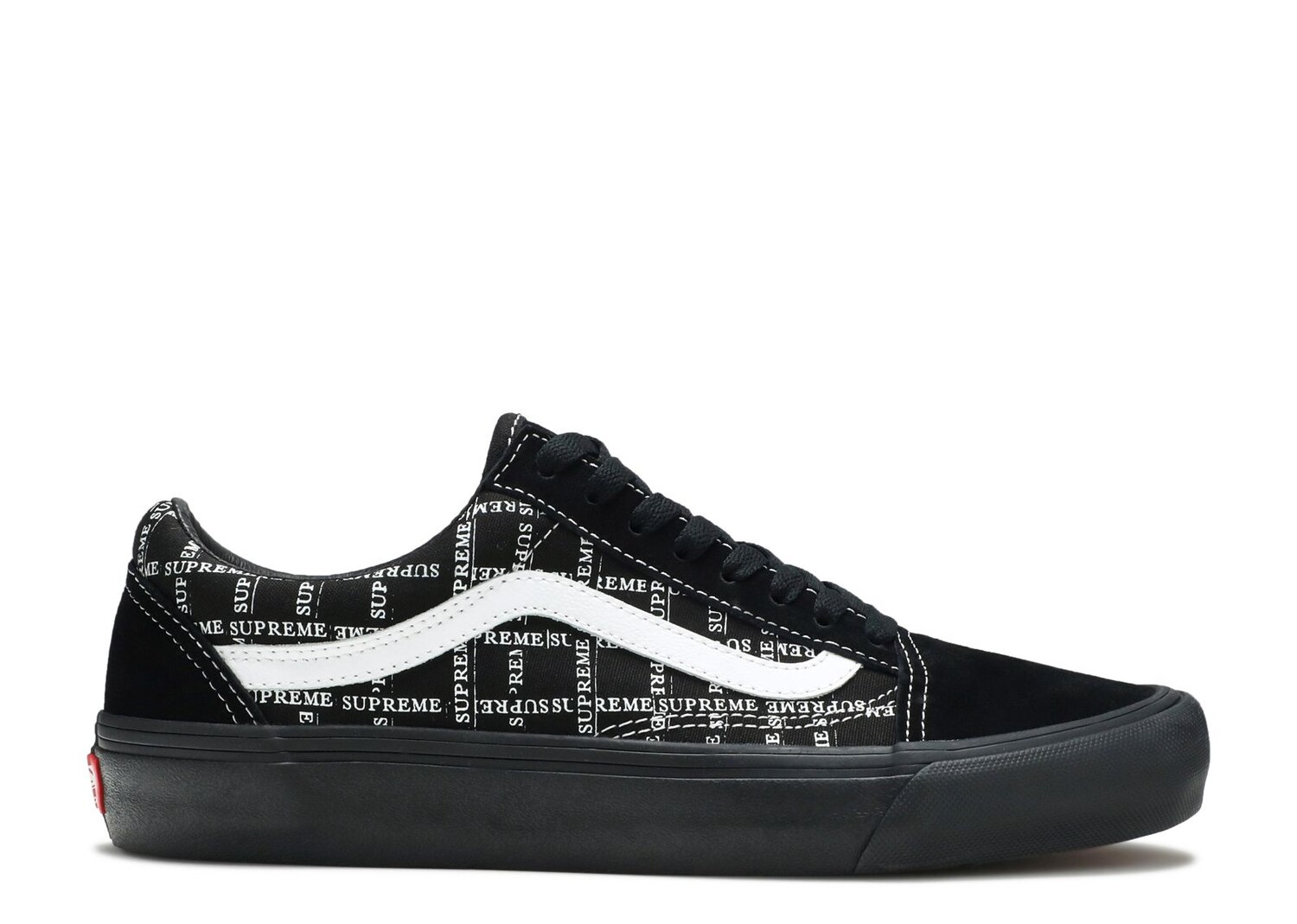 

Кроссовки Vans Supreme X Old Skool Pro 'Logo Pattern - Black', черный