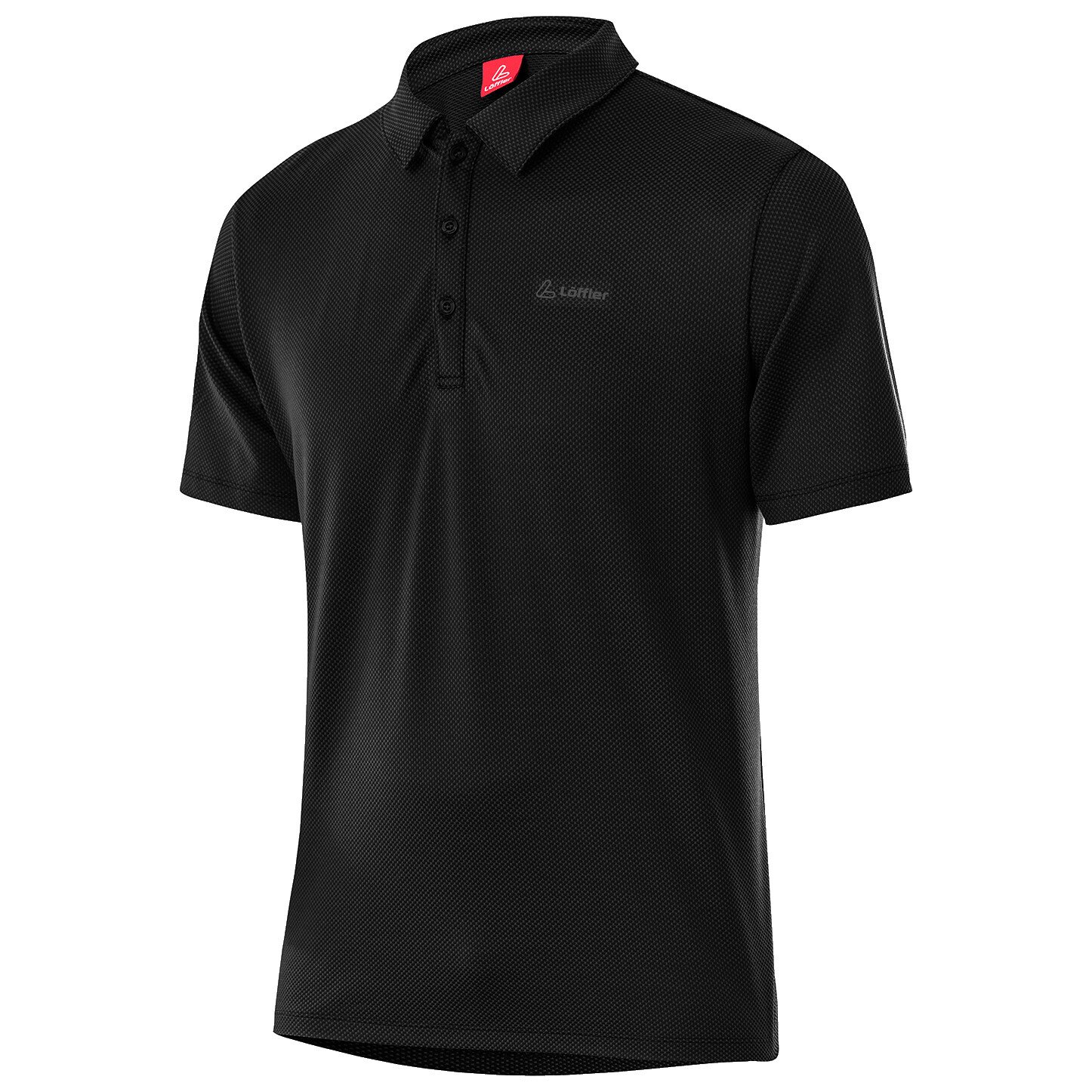 Рубашка поло Löffler Poloshirt Tencel Comfort Fit, черный