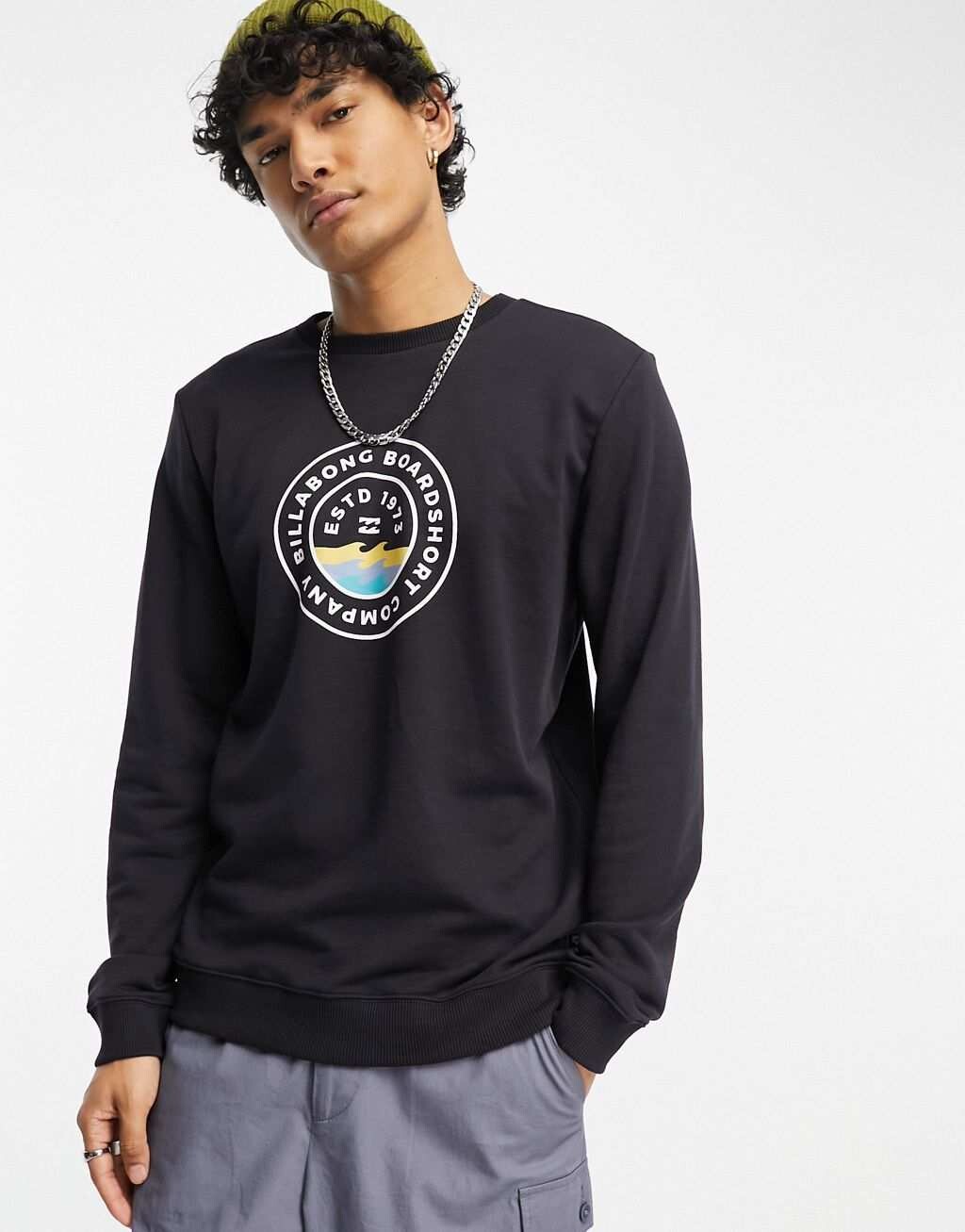 

Черная футболка с длинными рукавами Billabong, Черный