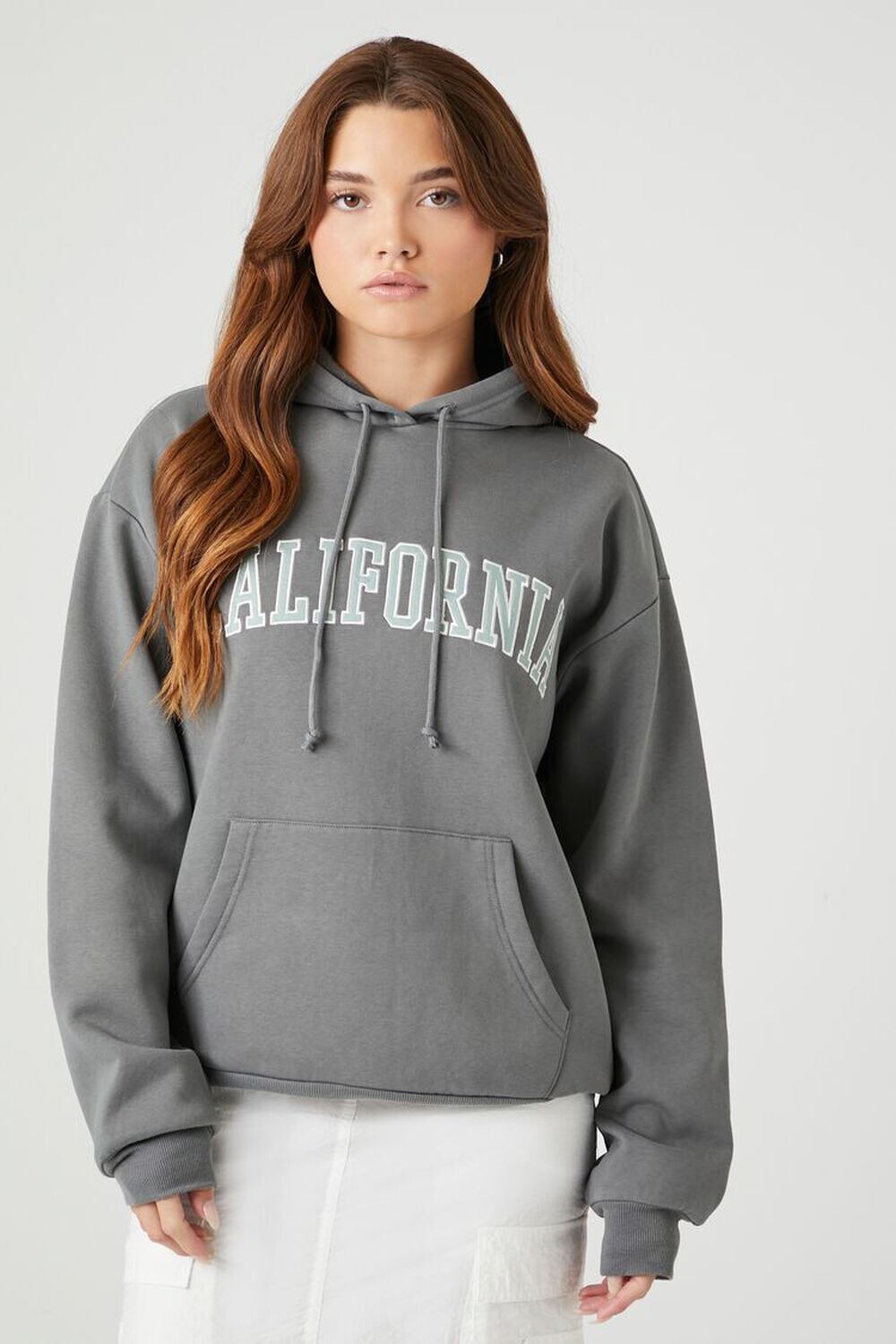 

Флисовая толстовка Калифорния Forever 21, серый