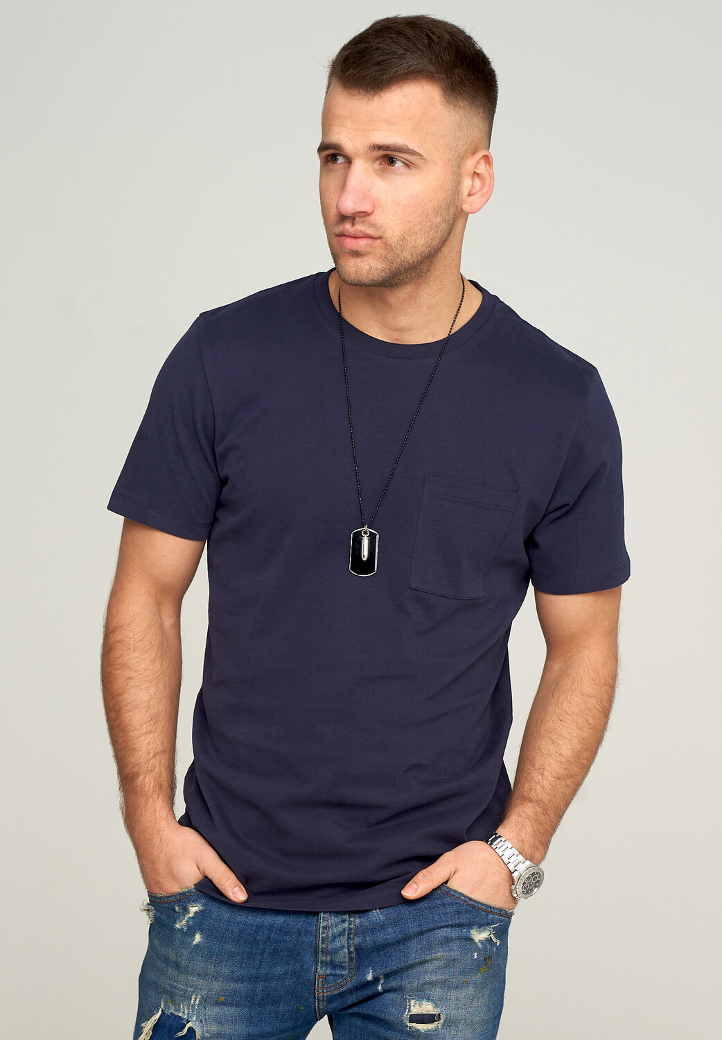 

Футболка Jack & Jones JPRLUCKY INFINITY TEE SS CREW NECK, цвет Perfect Navy