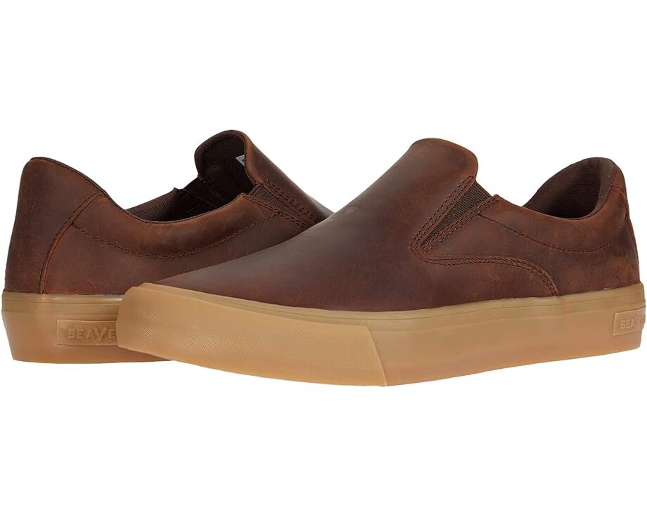 

Кроссовки SeaVees Hawthorne Slip-On Rugged Oil Leather, цвет Kona