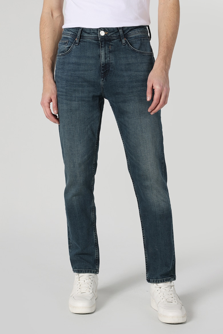 Прямые джинсы с потертым эффектом Colin'S, синий