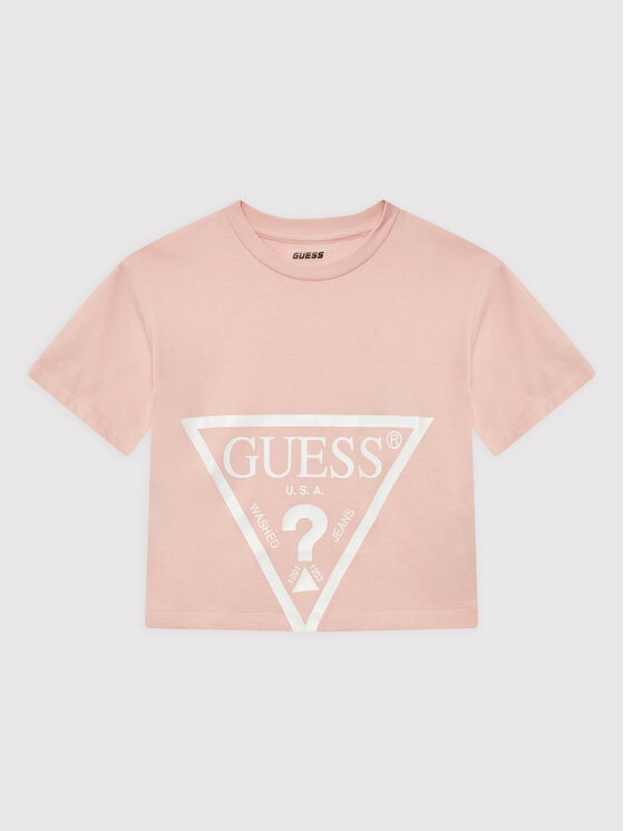 

Футболка стандартного кроя Guess, розовый