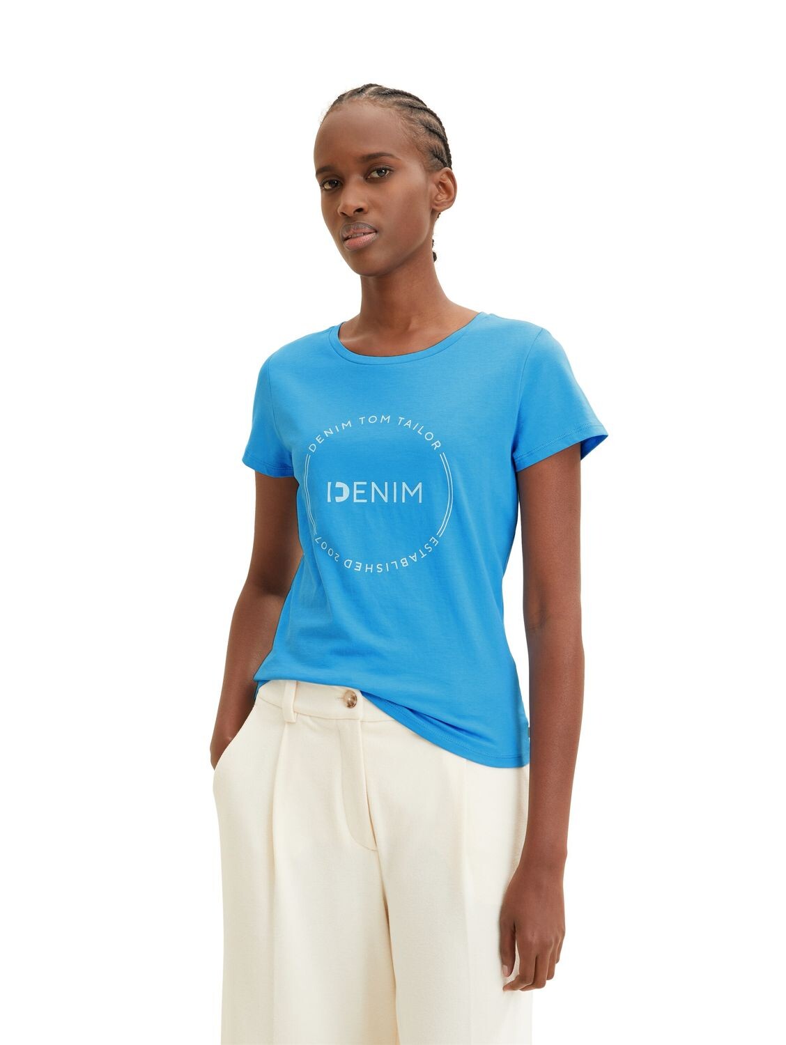 

Футболка TOM TAILOR Denim ROUND LOGO, синий