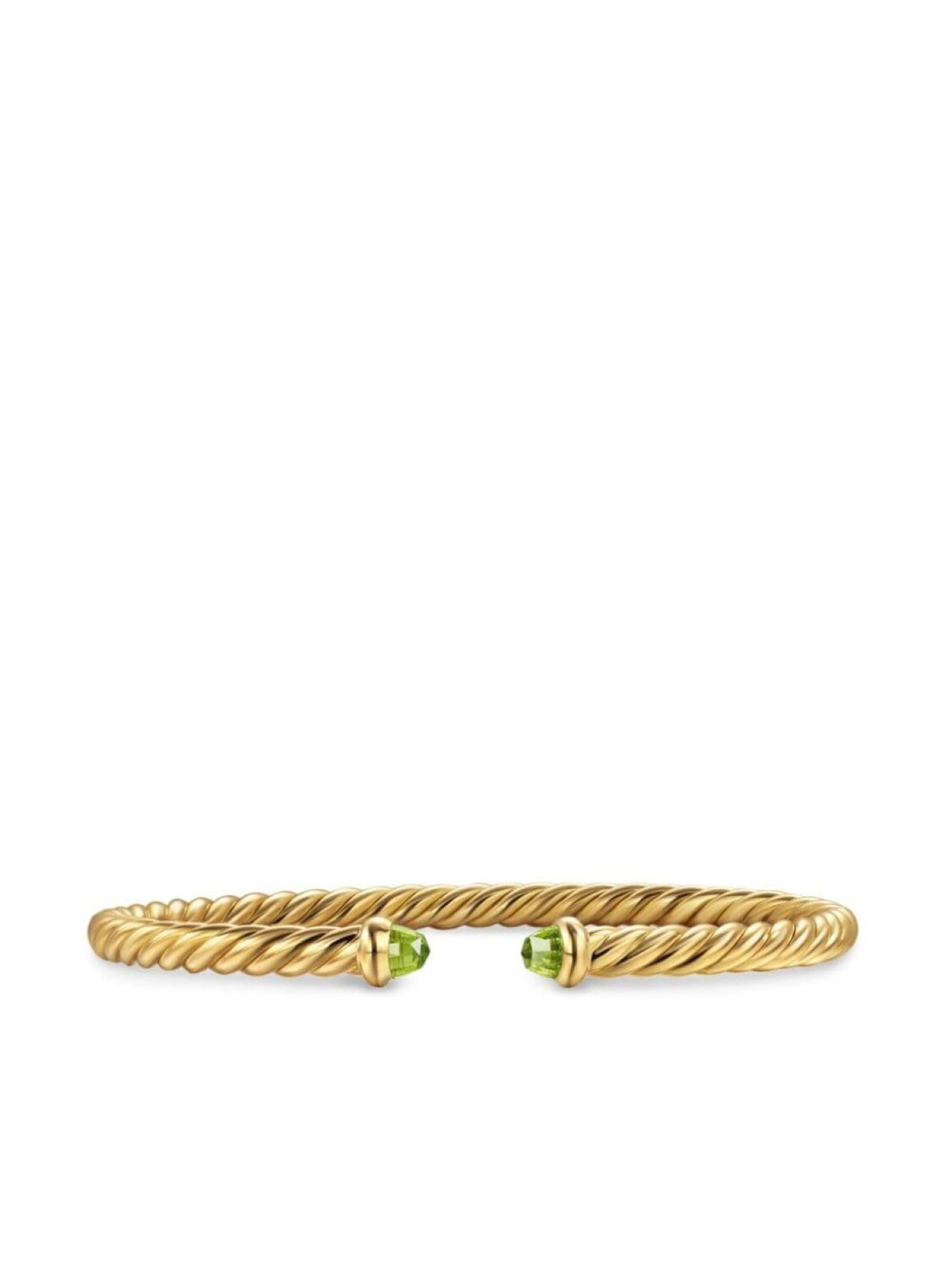 

Браслет Cablespira из желтого золота 18 карат с перидотом David Yurman, золотой