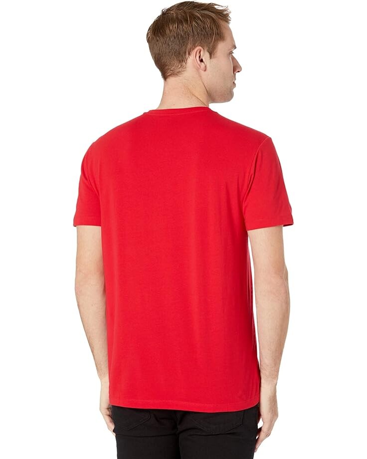 

Рубашка U.S. POLO ASSN. Short Sleeve Stretch V-Neck Tee Shirt, цвет Engine Red