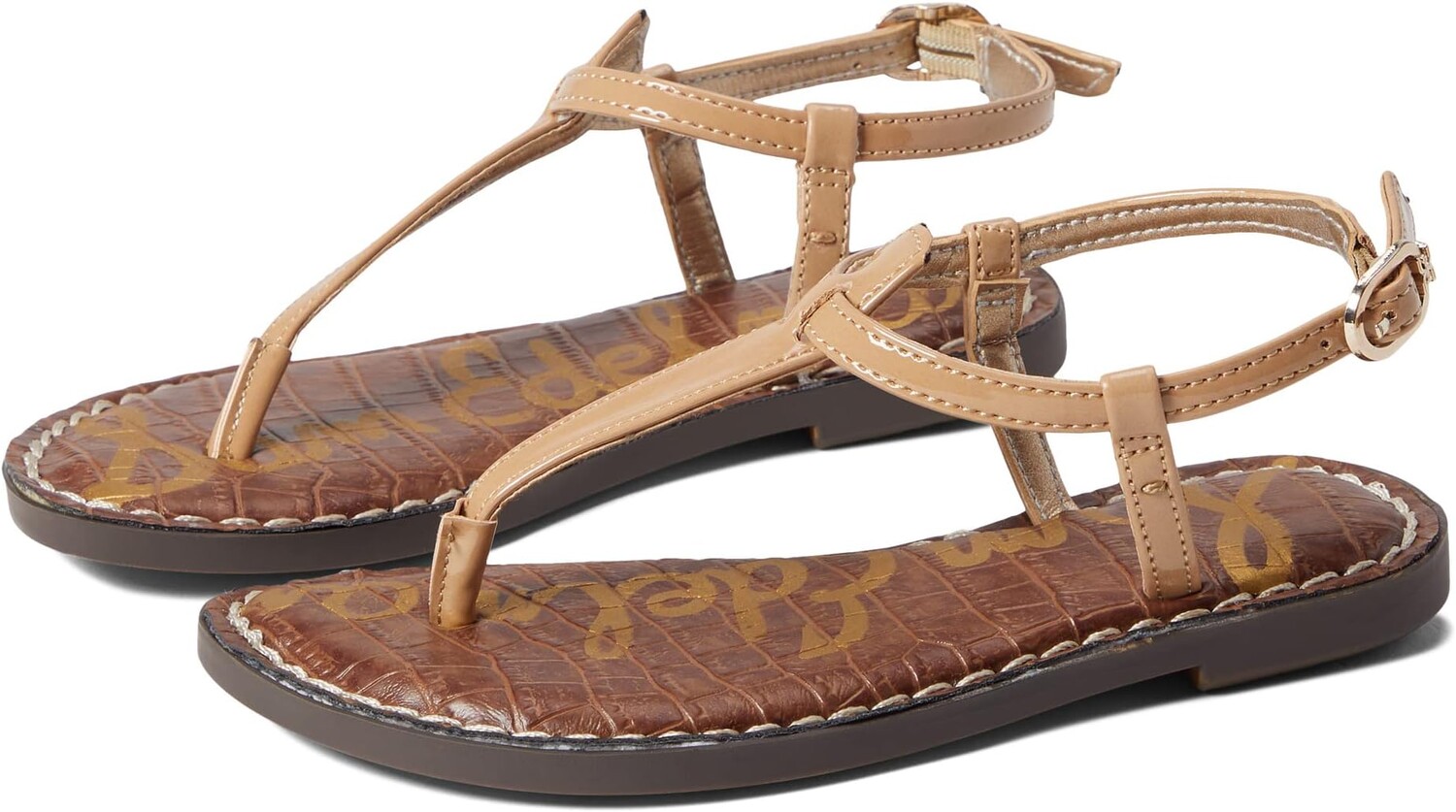 

Сандалии на плоской подошве Gigi Mini (Little Kid/Big Kid) Sam Edelman, цвет Almont Patent