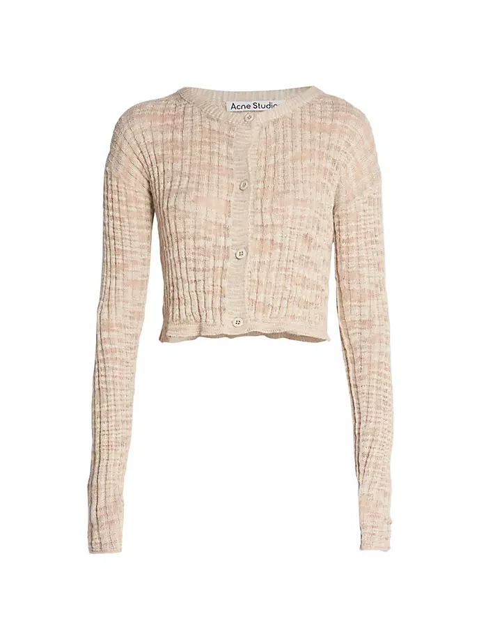 

Кардиган Kiko Slub из смесового льна Acne Studios, цвет cold beige