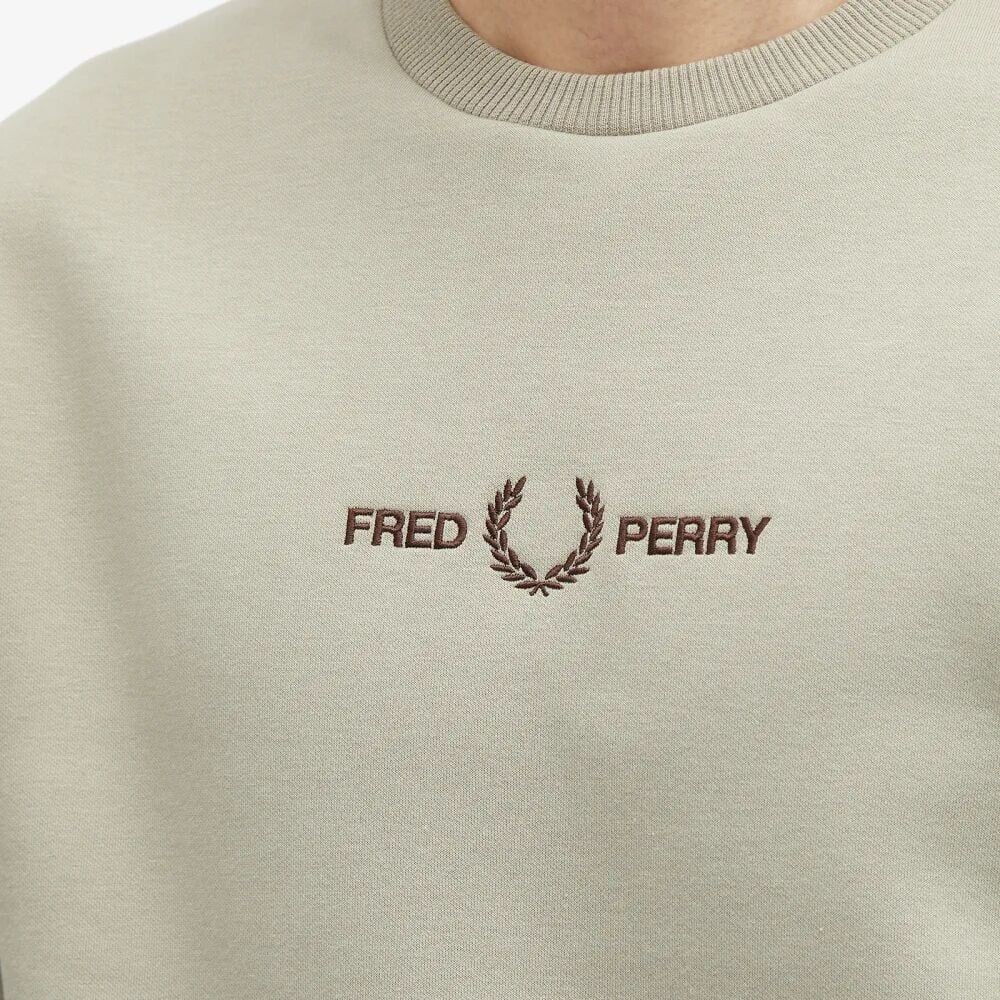 

Fred Perry Свитер с вышивкой, серый