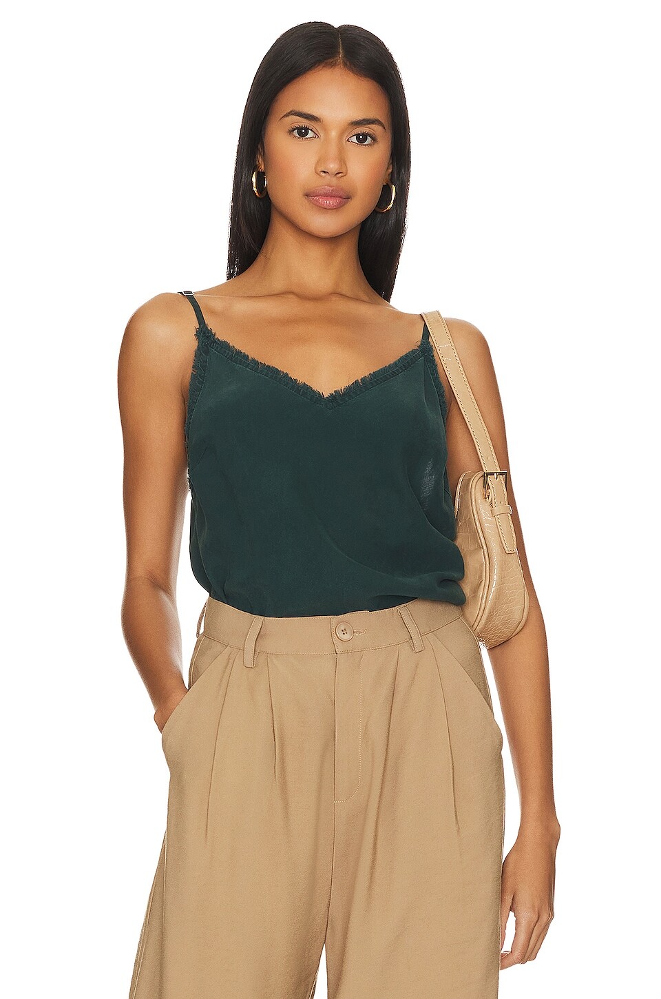 

Майка Bella Dahl Frayed Cami, цвет Jade Night