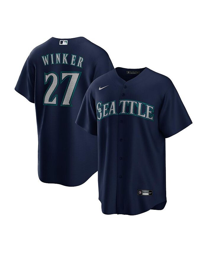 

Мужская футболка темно-синего цвета с альтернативной копией игрока Seattle Mariners Jesse Winker Nike, синий