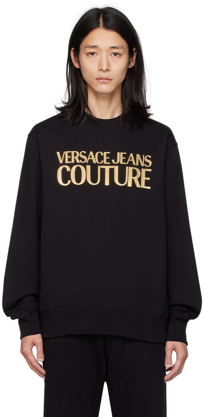 

Черный свитшот с принтом Versace Jeans Couture