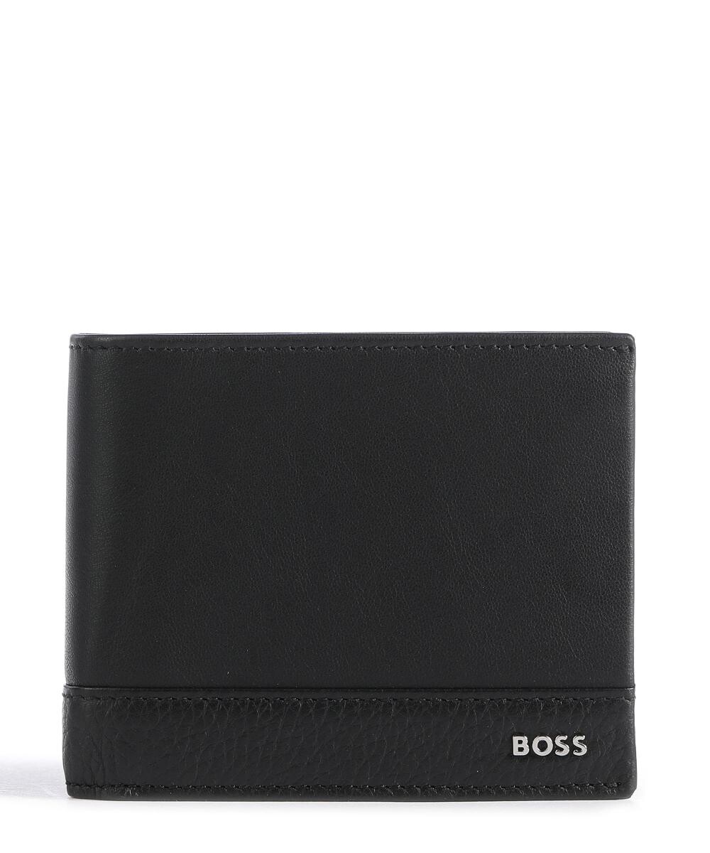 

RFID-кошелек Gavin из мелкозернистой яловой кожи Boss, черный