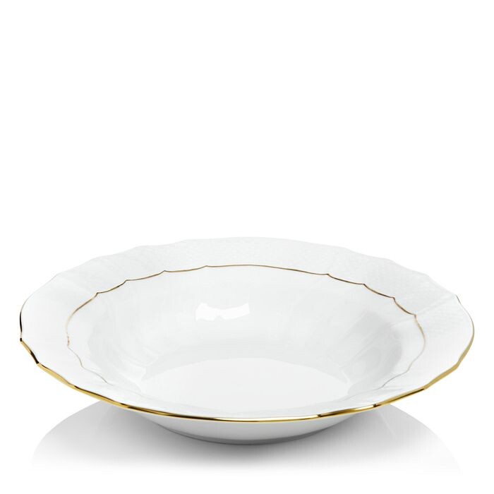 

Суповая миска Herend Golden Edge с ободком 9,5 дюйма, белый