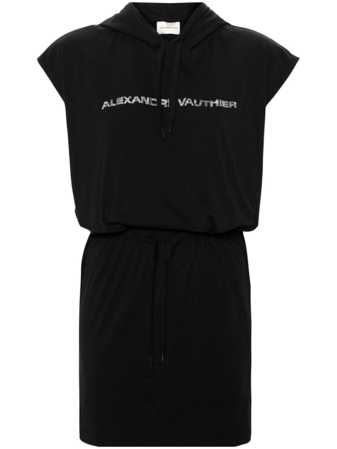 

Alexandre Vauthier платье из джерси с логотипом, черный