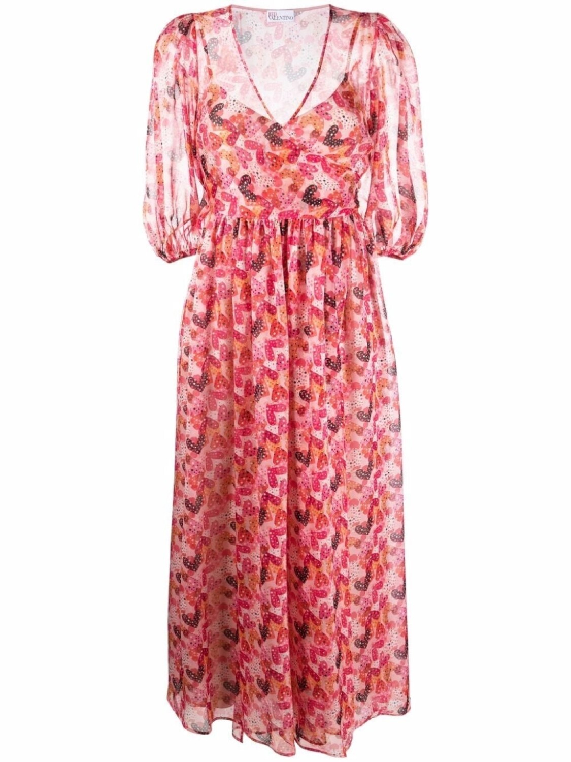 

RED Valentino платье с принтом, розовый