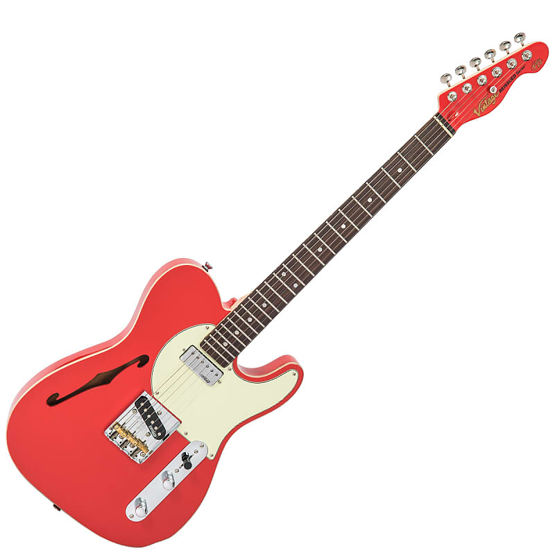 

Электрогитара NEW!! Vintage V72 Semi-Hollow Electric Guitar ~ Firenza Red