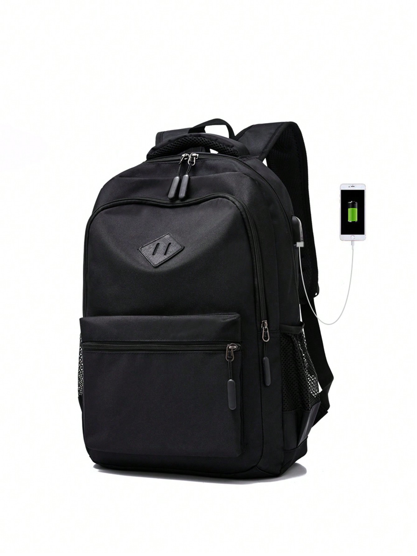 Рюкзак для учащихся средней, черный мужской минималистичный рюкзак большой вместимости серый